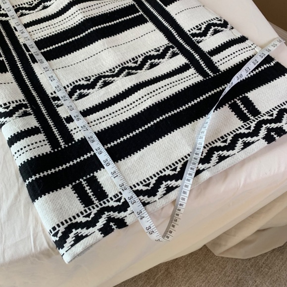 MADEWELL‎ Short Sleeve Tribal Leather Trim Shift Dress 0 - Picture 8 of 10